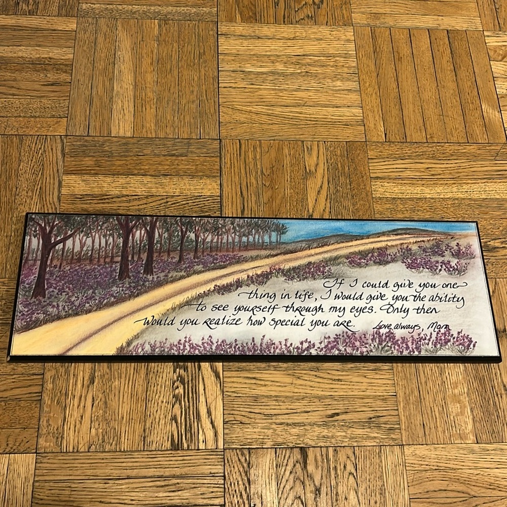 Living inspiration quote sign to child from mom